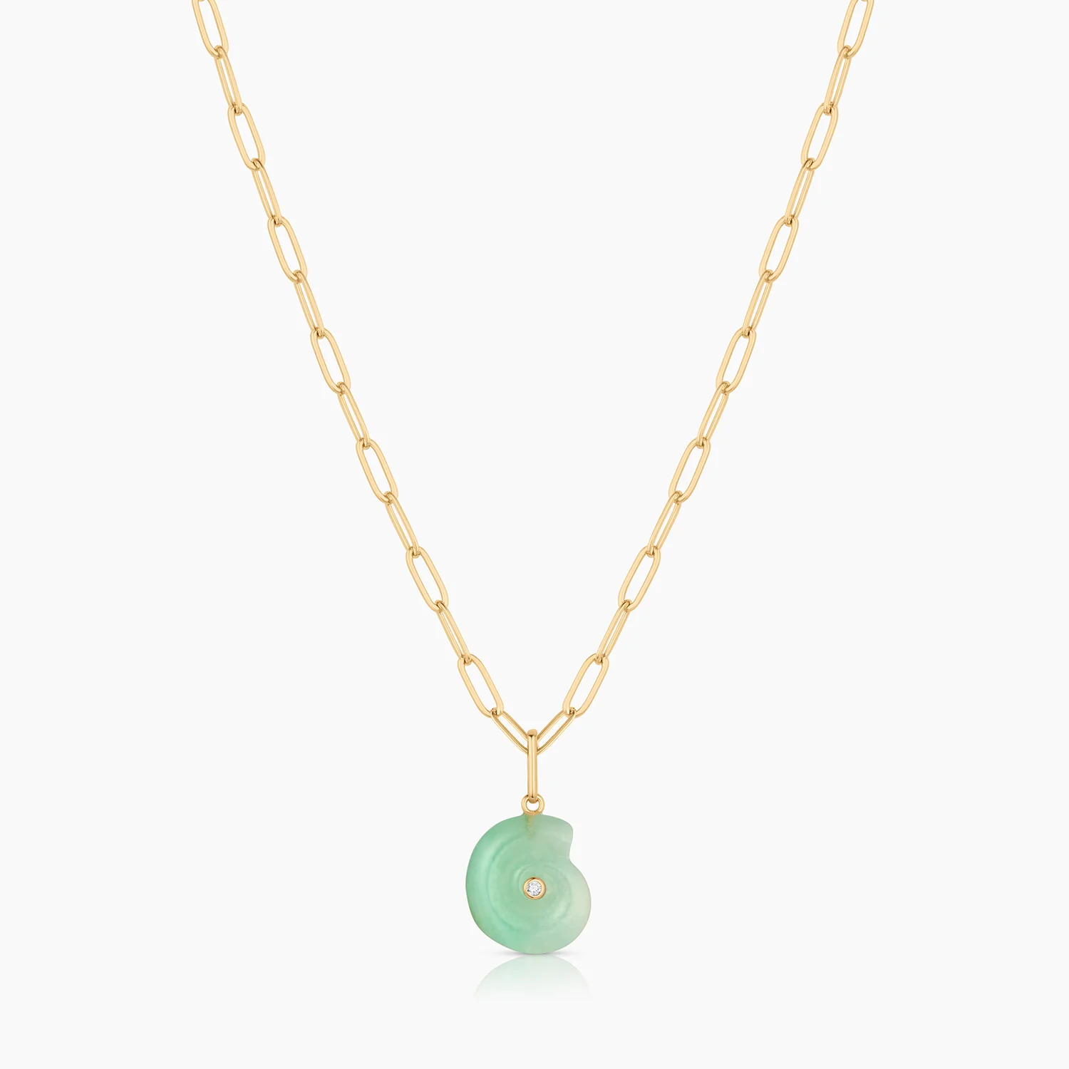 Nautilus Chrysoprase Spiral Shell - Image 4