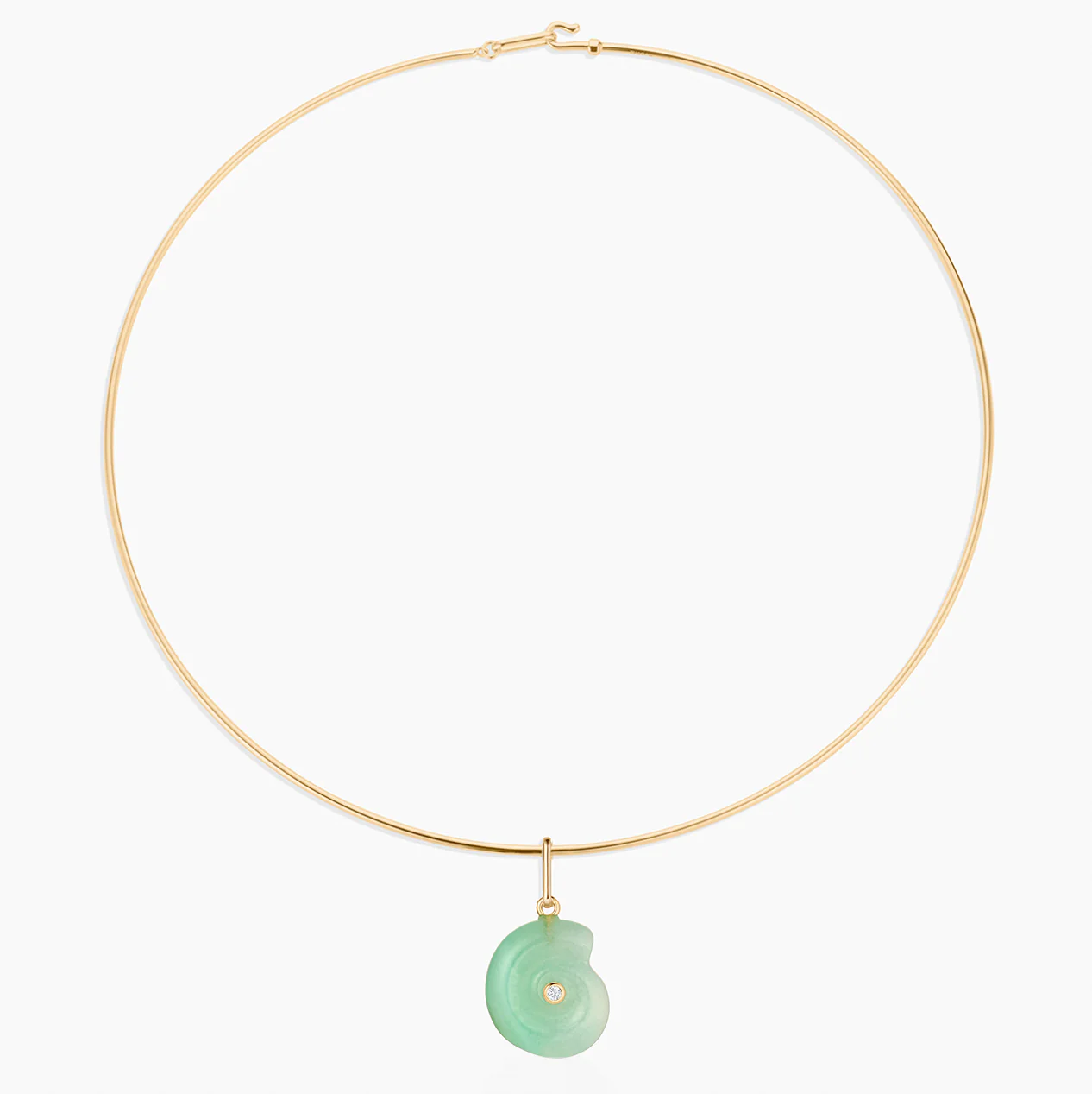 Nautilus Chrysoprase Spiral Shell - Image 5