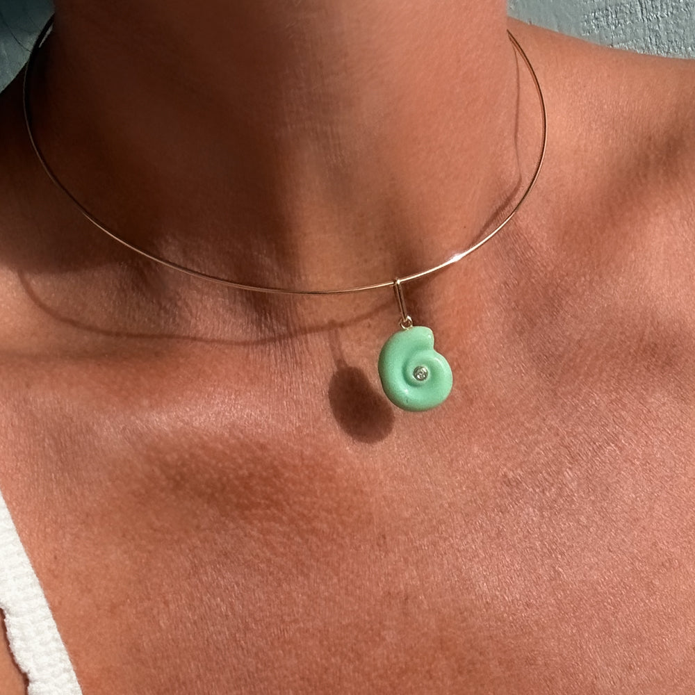 Nautilus Chrysoprase Spiral Shell - Image 6