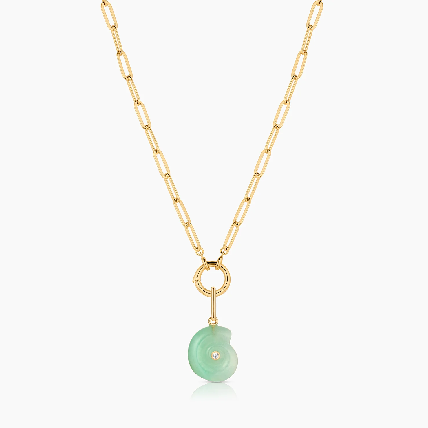 Nautilus Chrysoprase Spiral Shell - Image 9