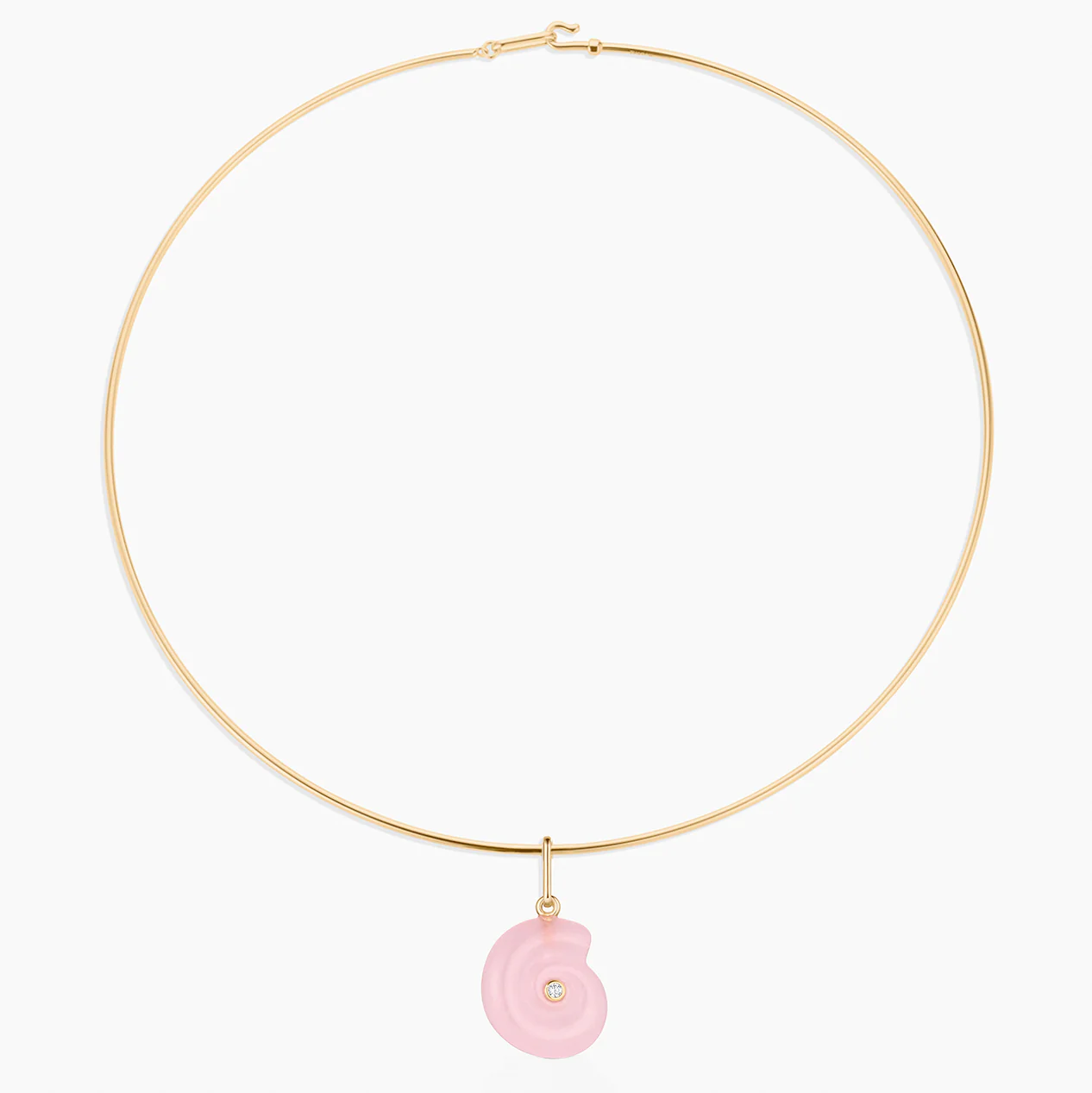 Nautilus Pink Jade Spiral Shell - Image 5