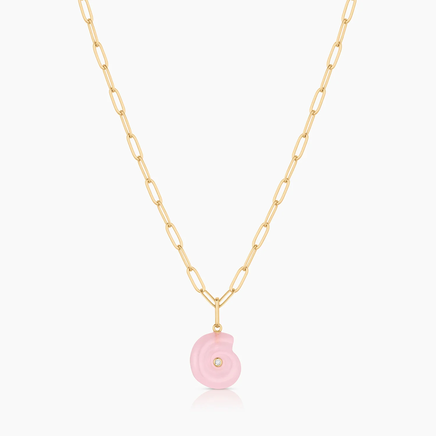 Nautilus Pink Jade Spiral Shell - Image 7