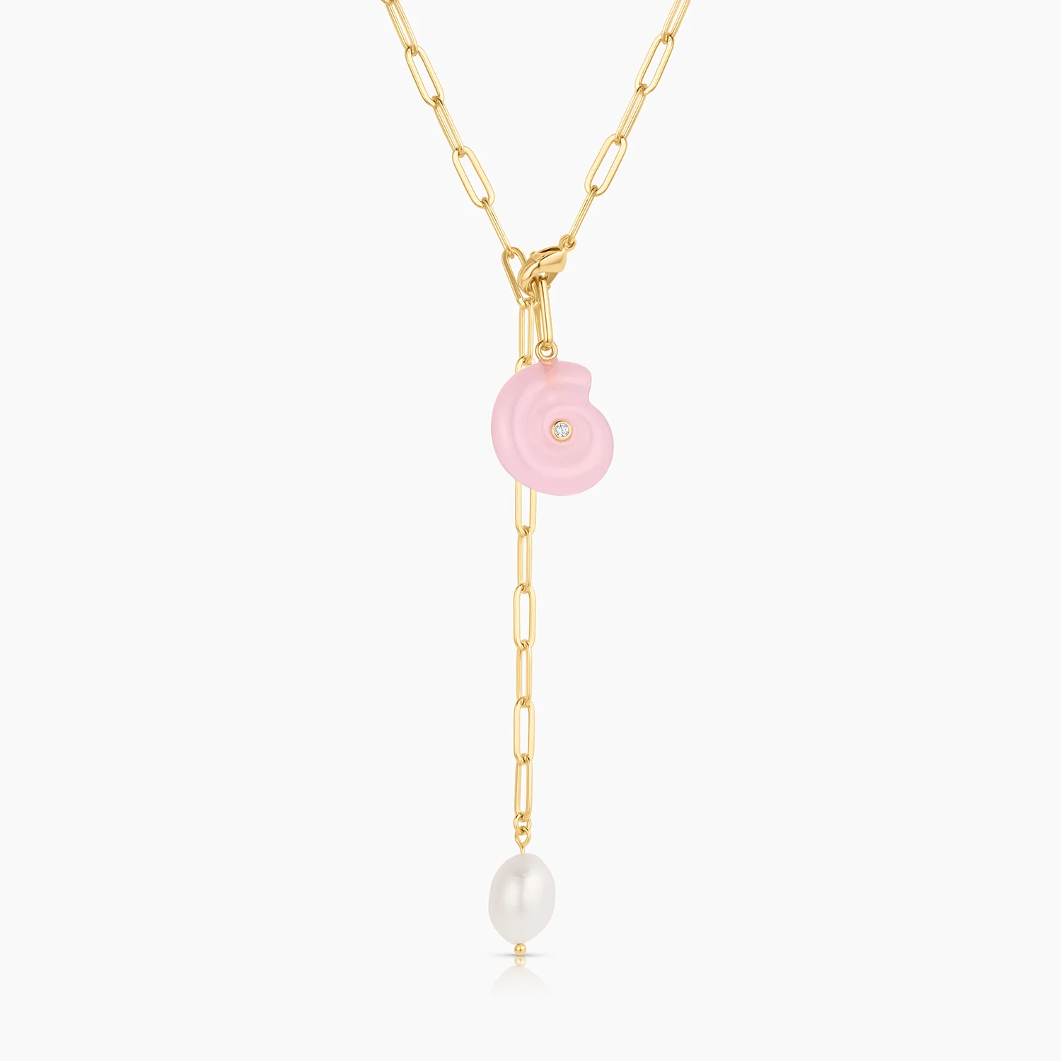 Nautilus Pink Jade Spiral Shell - Image 8
