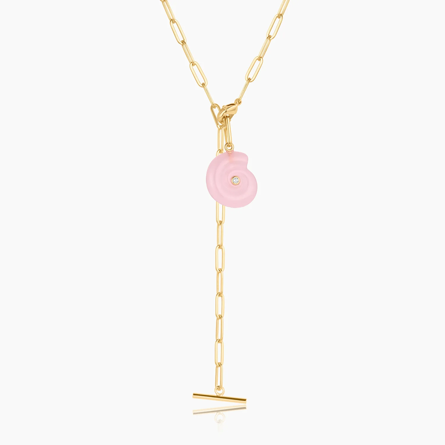 Nautilus Pink Jade Spiral Shell - Image 9