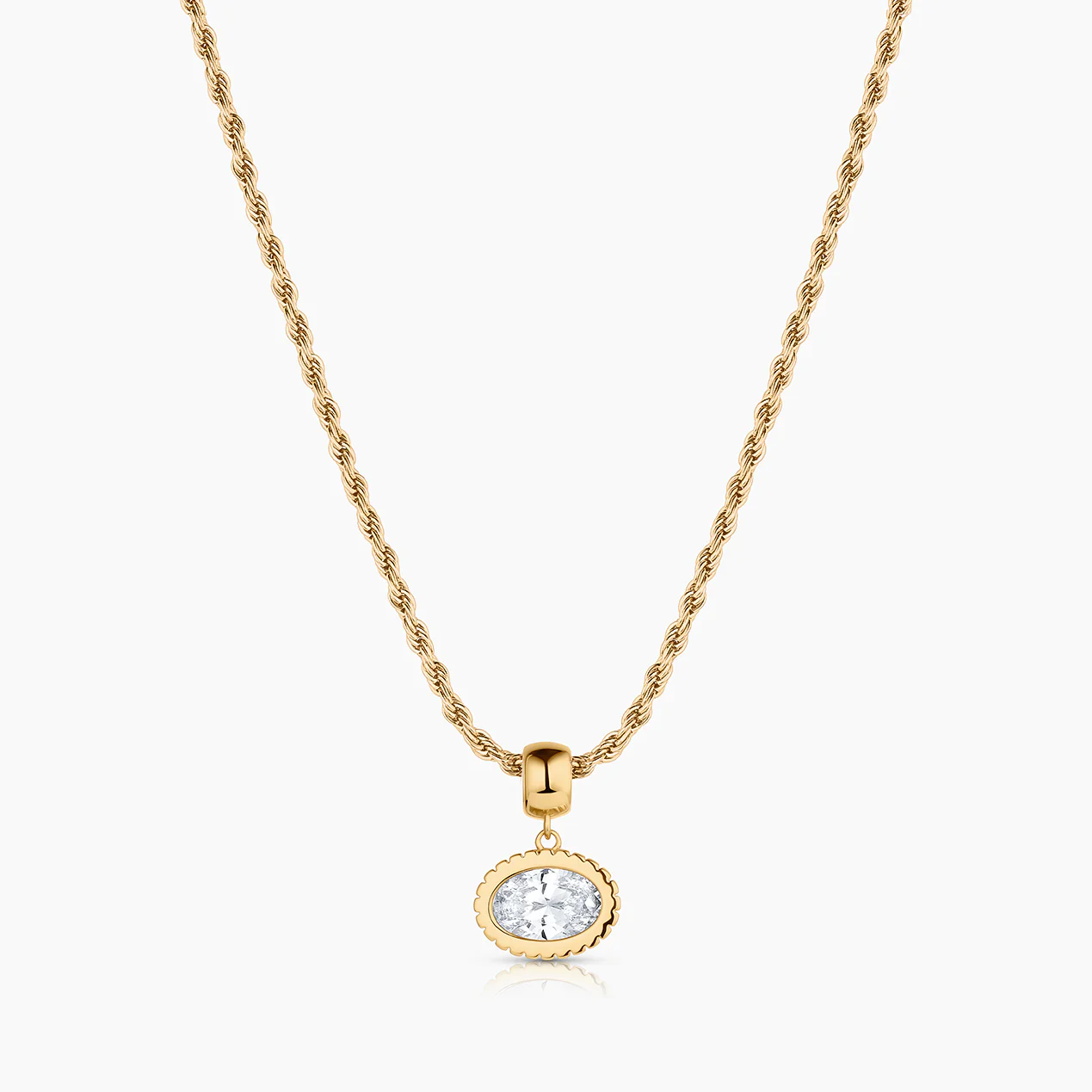 Nova Oval Cubic Zirconia Bail - Image 12