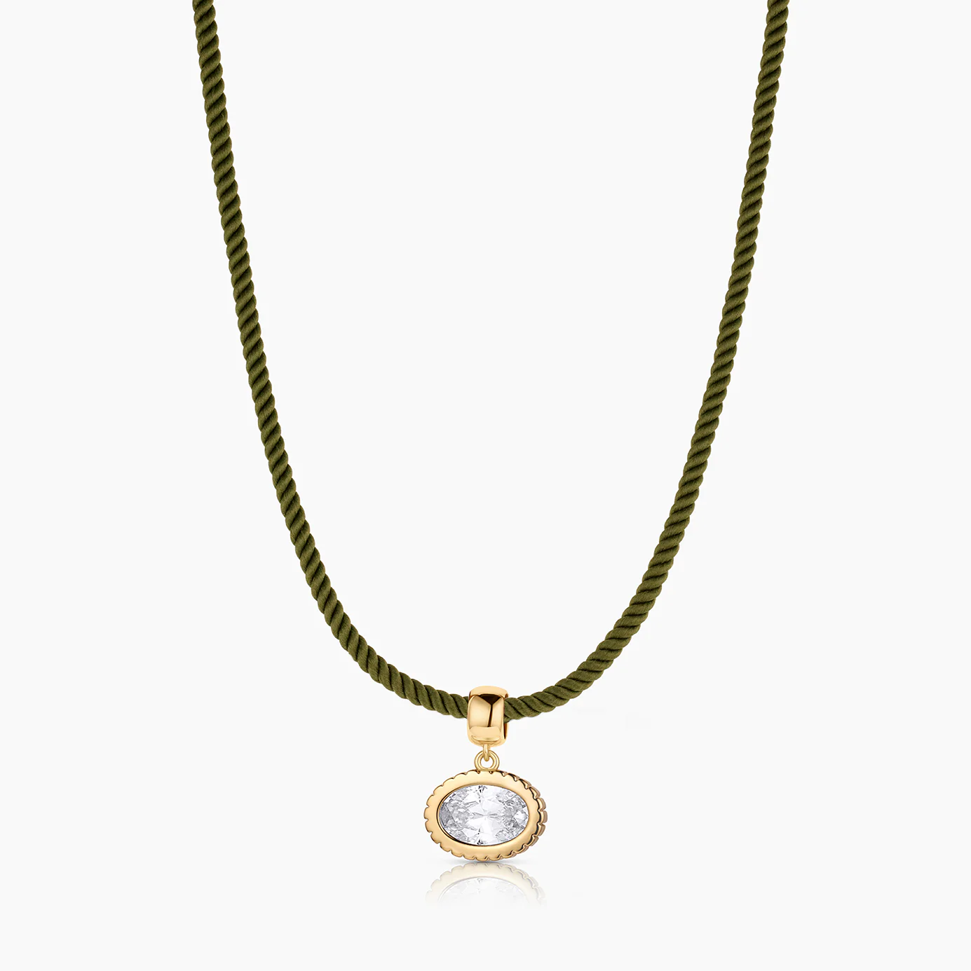 Nova Oval Cubic Zirconia Bail - Image 7