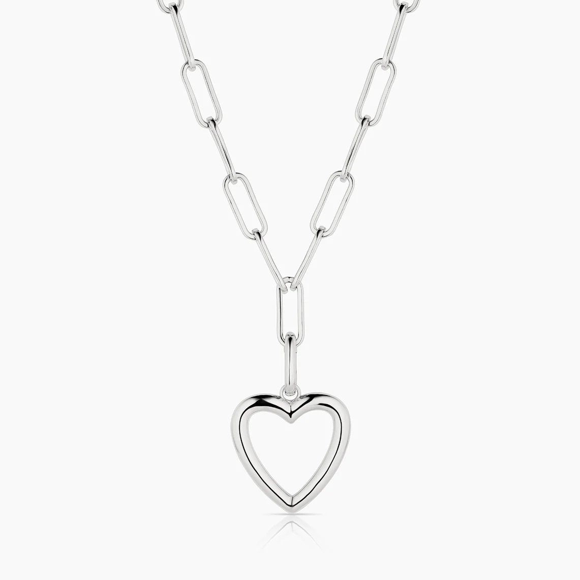 Open Heart Clip Necklace - Image 5