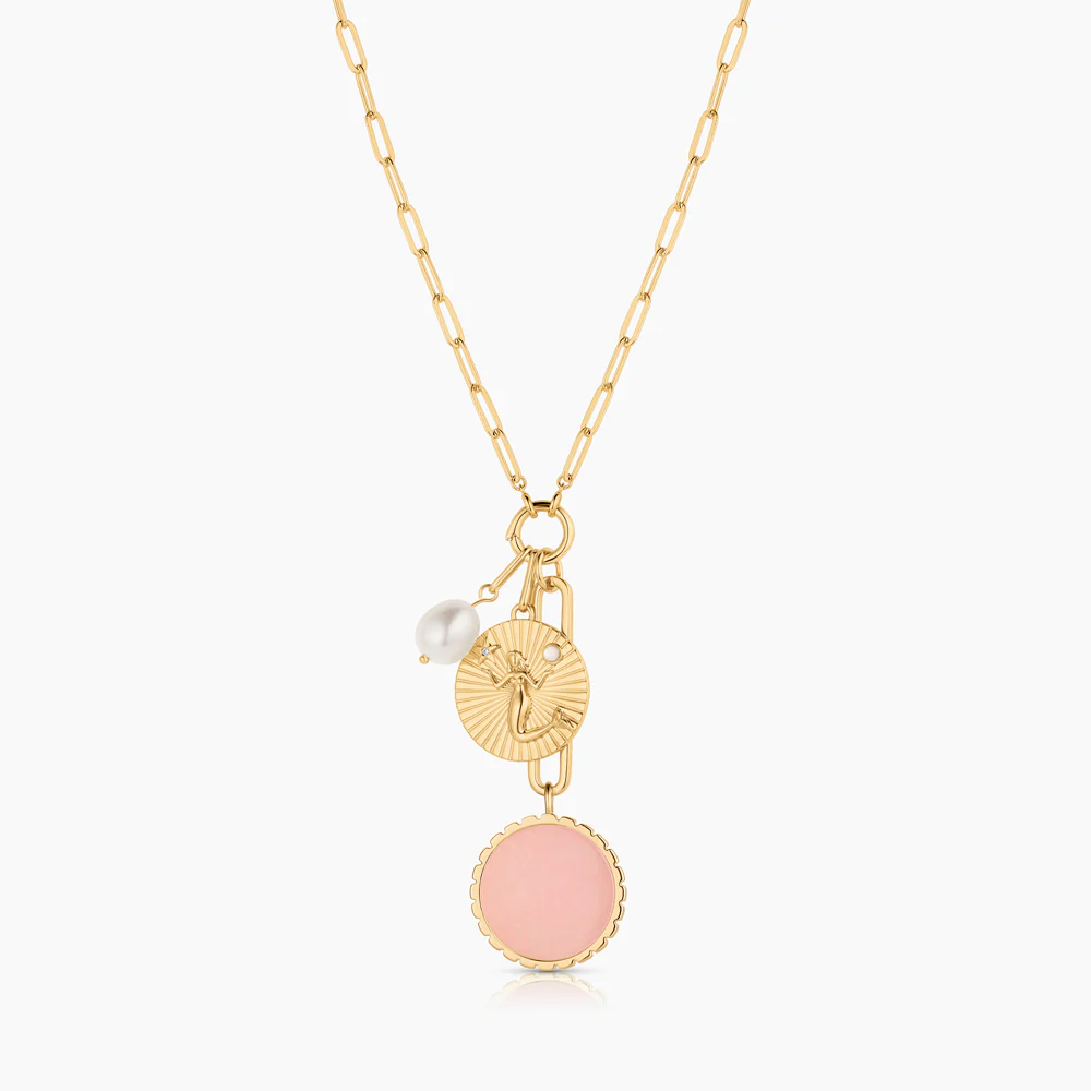 Paradiso Mermaid Pink Jade Necklace