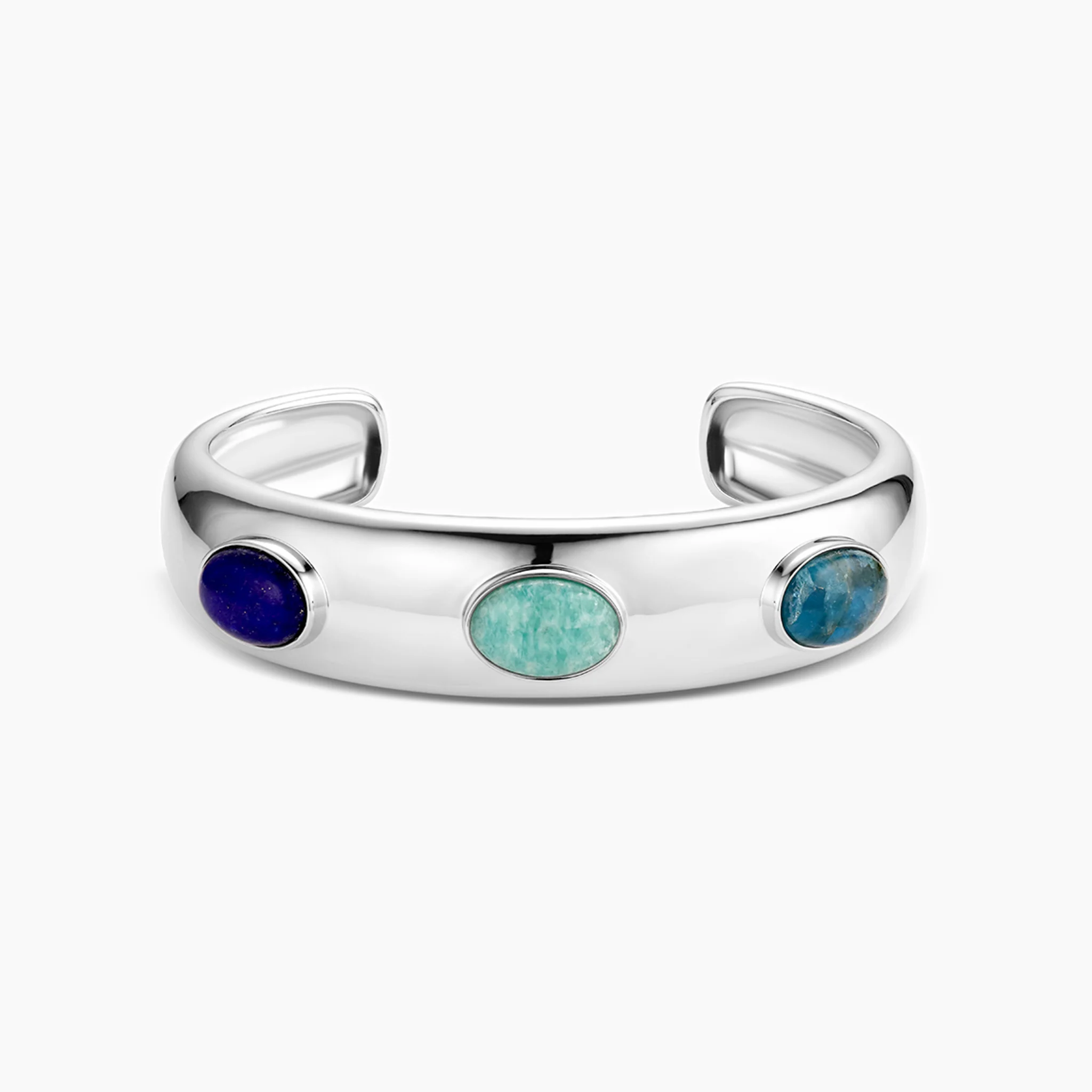 Simone Blue Mixed Cuff Bracelet - Image 4