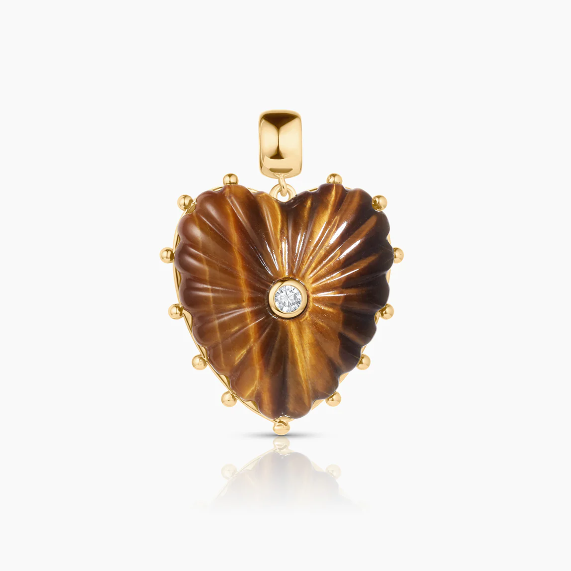 Soirée Tiger's Eye Heart Necklace - Image 3