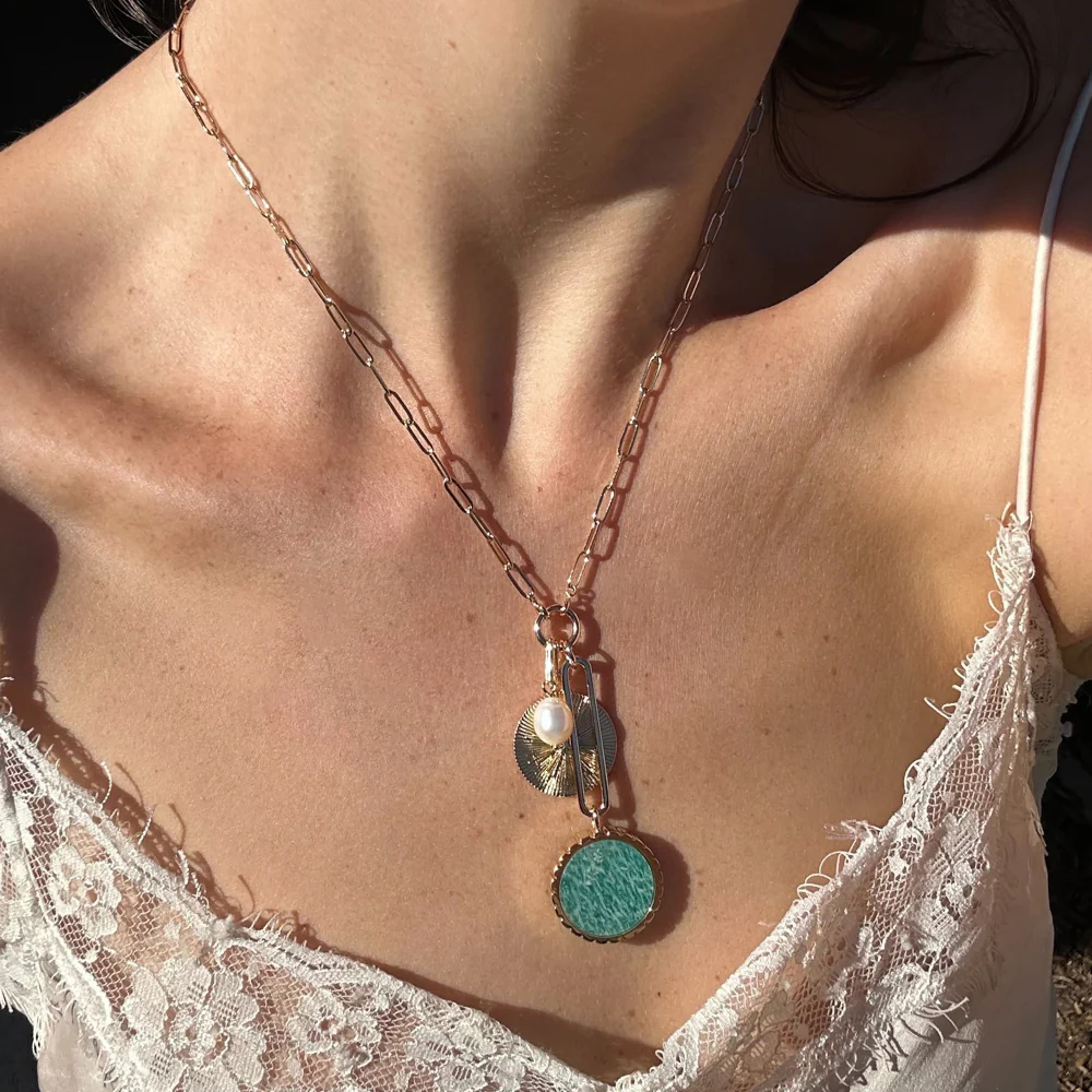 Solario Sundial Amazonite Necklace - Image 2