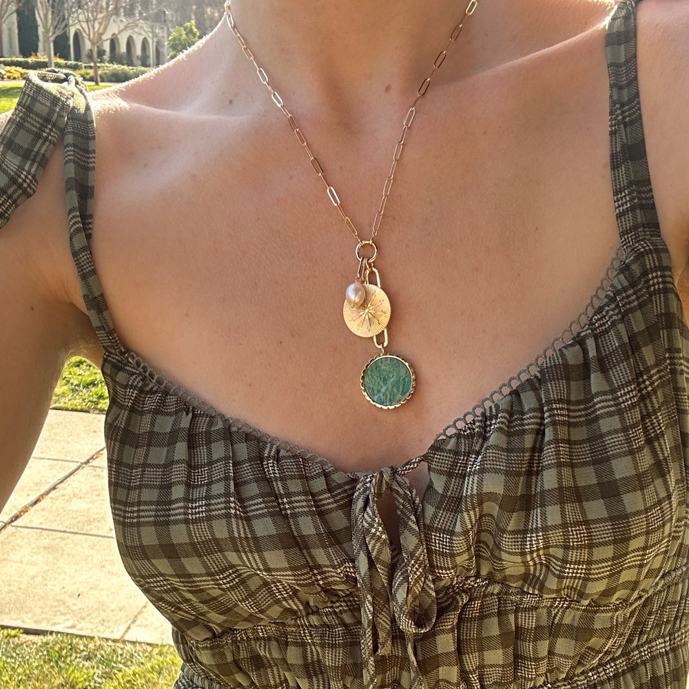 Solario Sundial Amazonite Necklace - Image 3