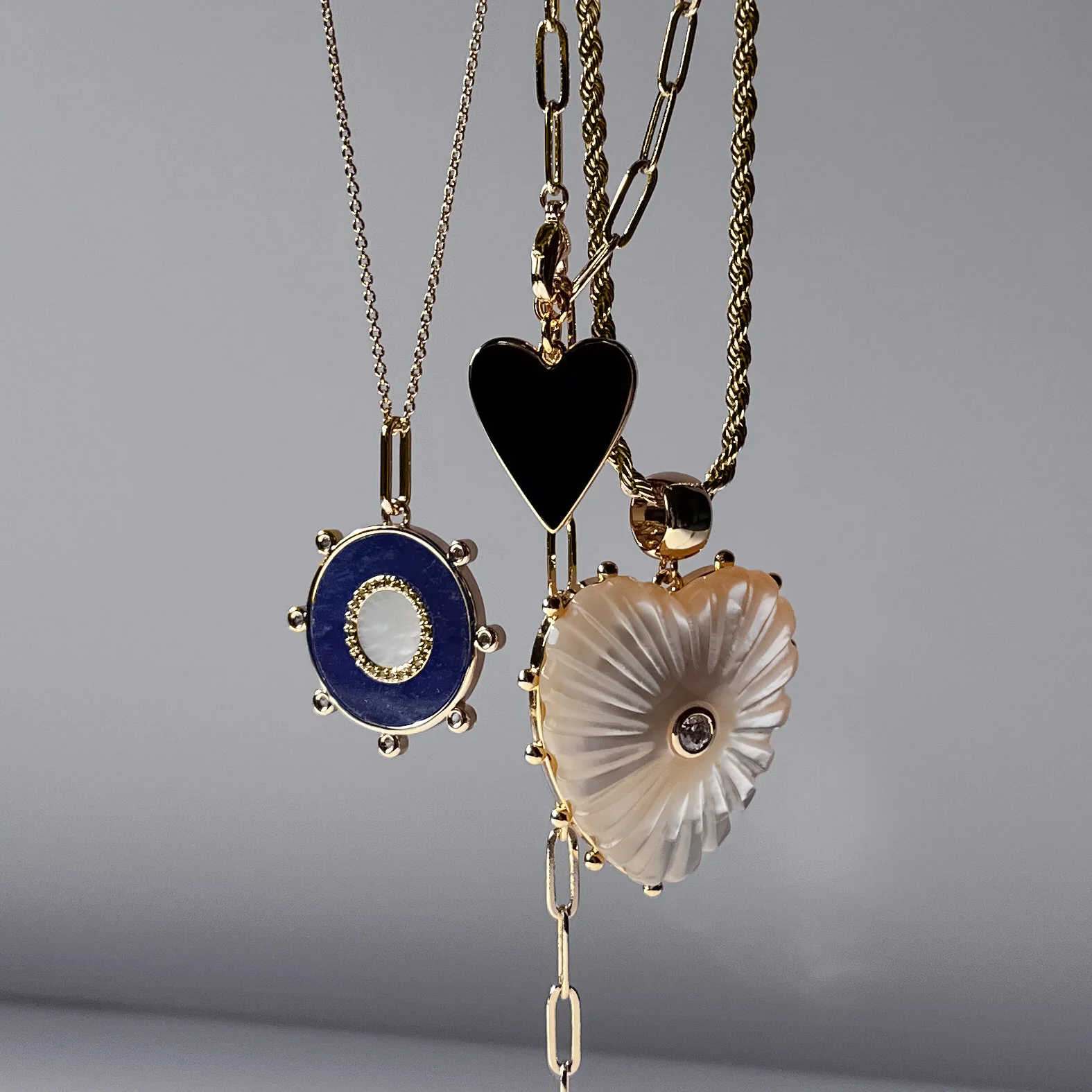 Malene Mother Of Pearl Heart Bail - Image 3