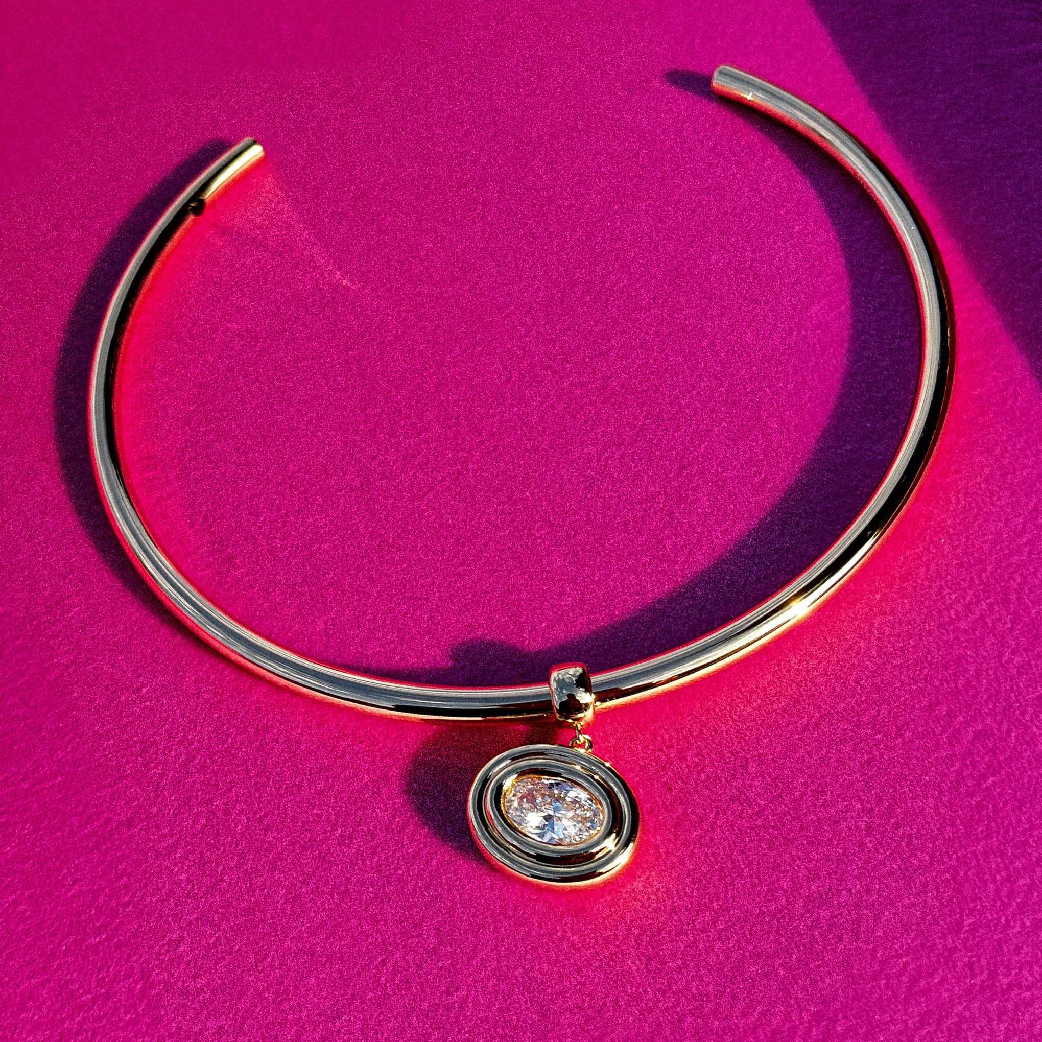 Starlet Oval Choker Necklace - Image 4