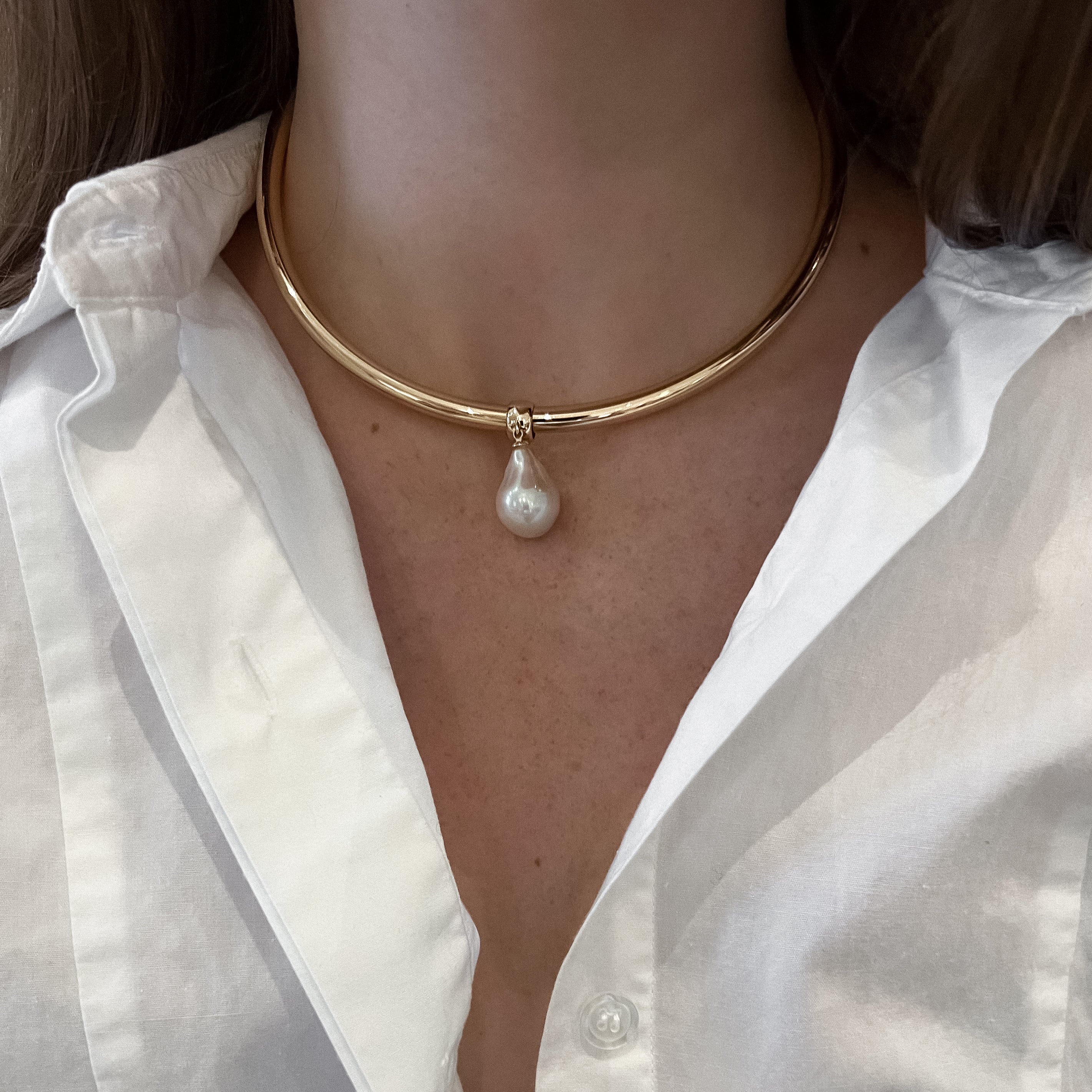 Talia Pearl Choker Necklace - Image 6