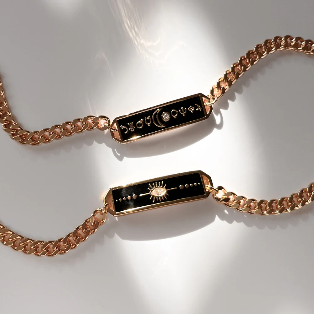 Talisman Black Enamel Bracelet - Image 3