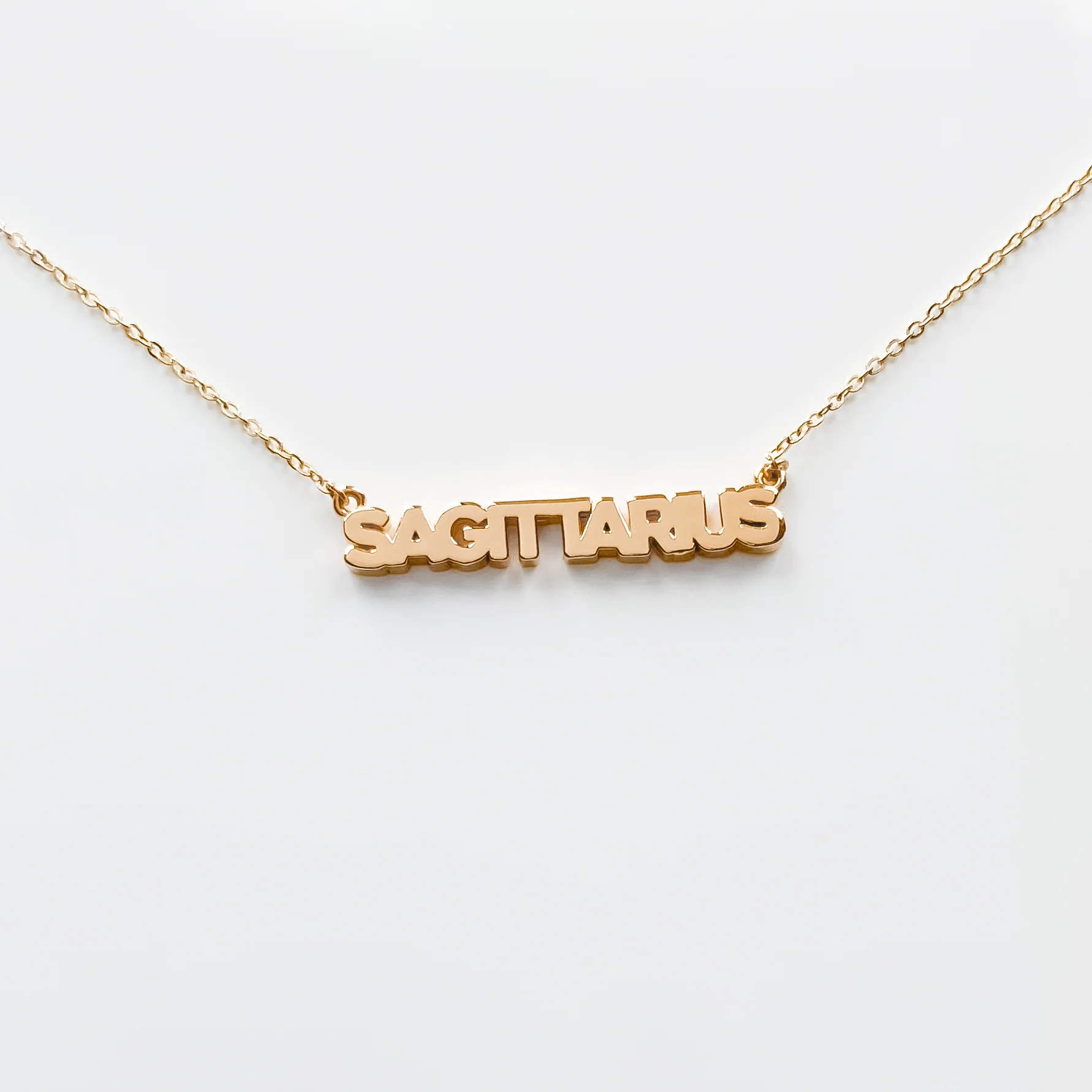 Zodiac Block Font Script Necklace - Image 10