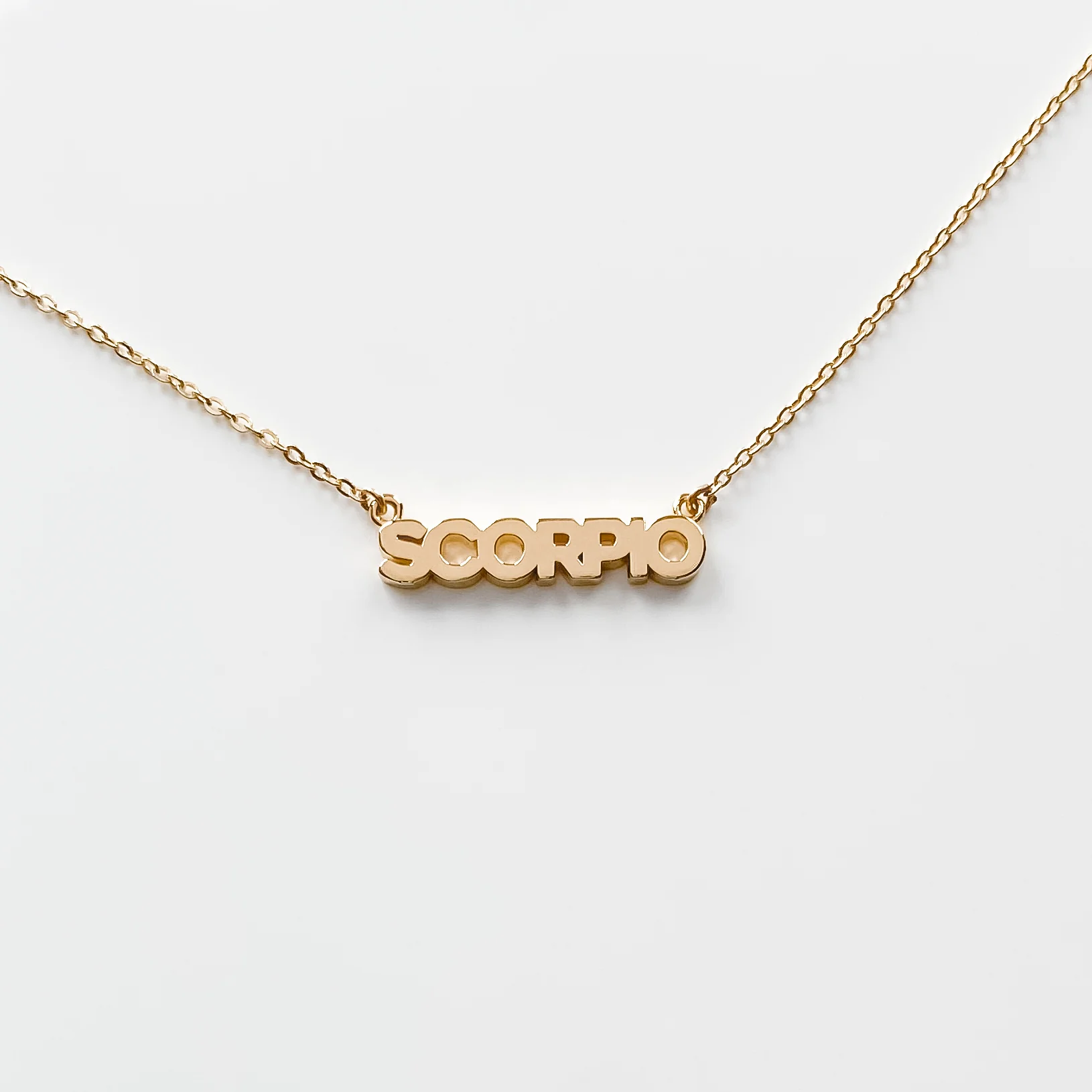 Zodiac Block Font Script Necklace - Image 11