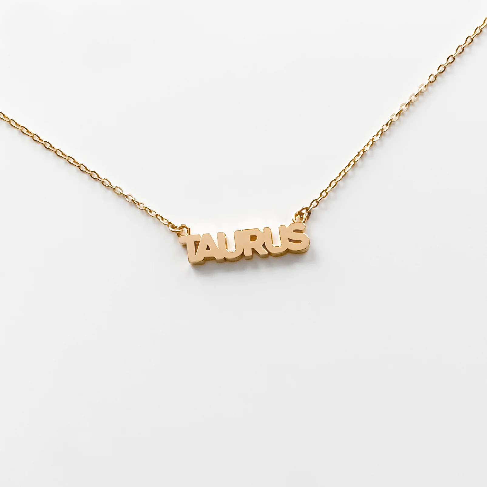 Zodiac Block Font Script Necklace - Image 12