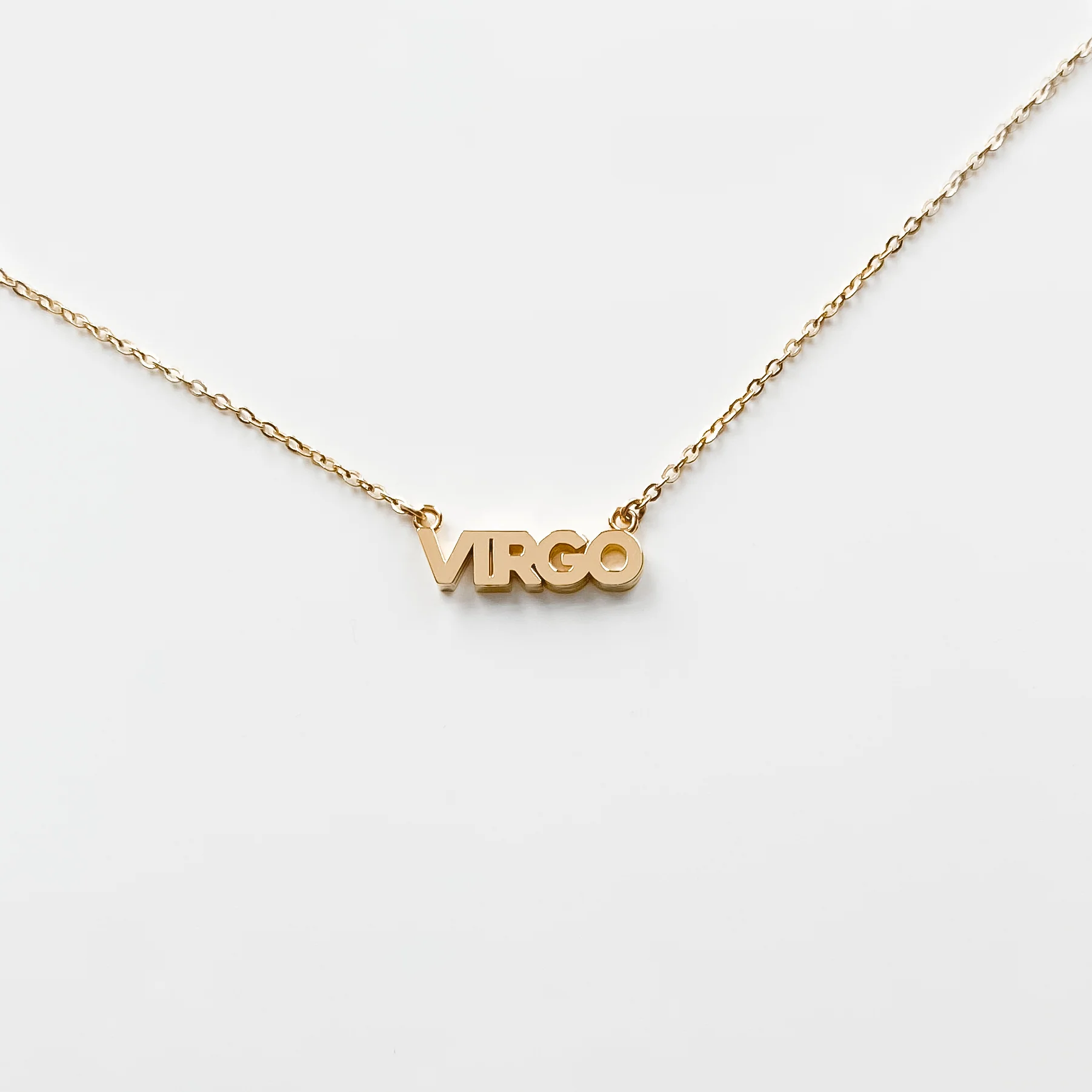 Zodiac Block Font Script Necklace - Image 13