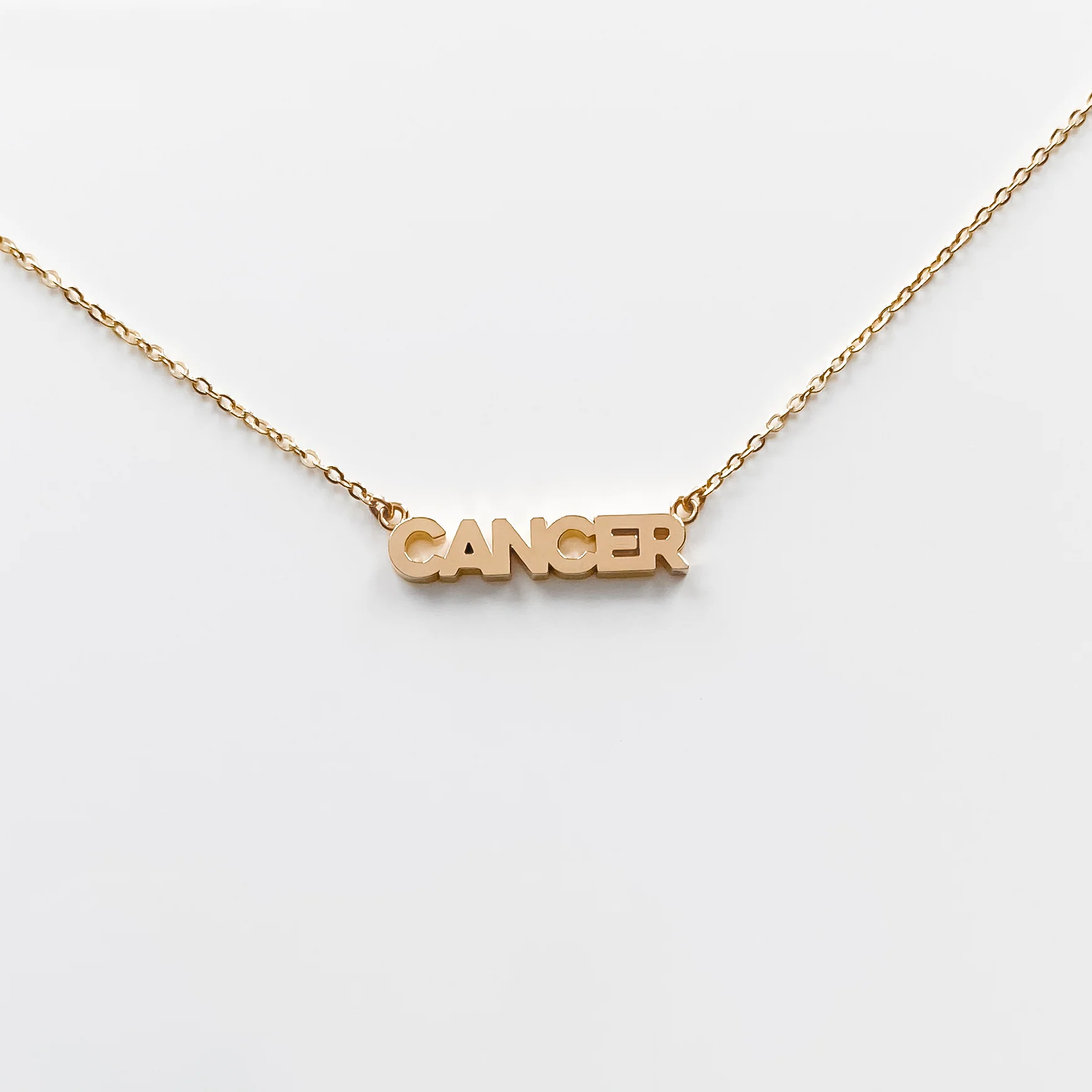 Zodiac Block Font Script Necklace - Image 4