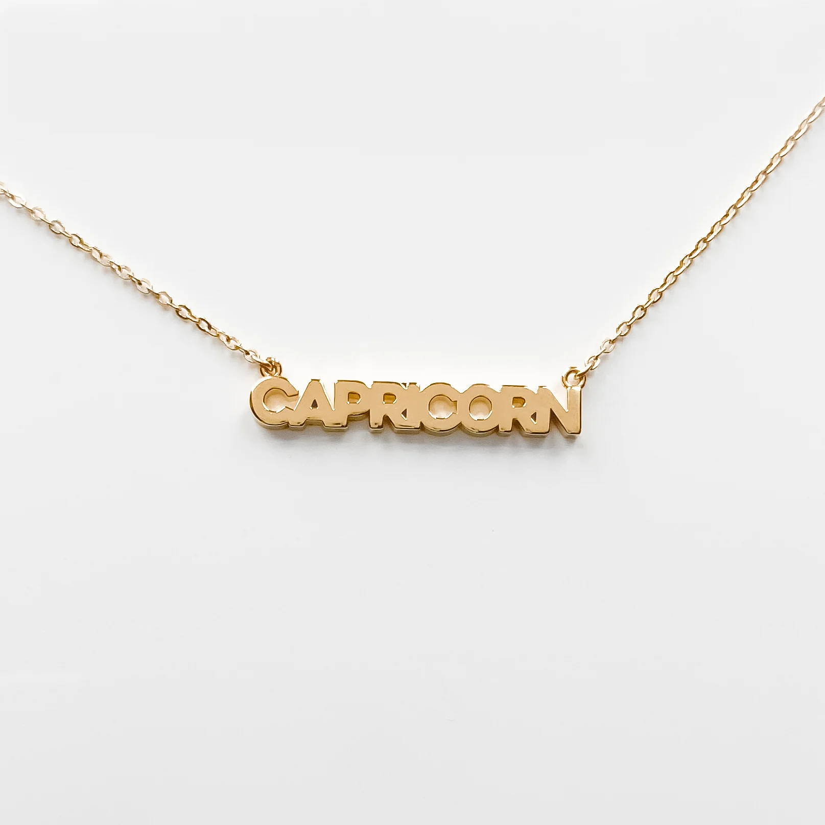 Zodiac Block Font Script Necklace - Image 5