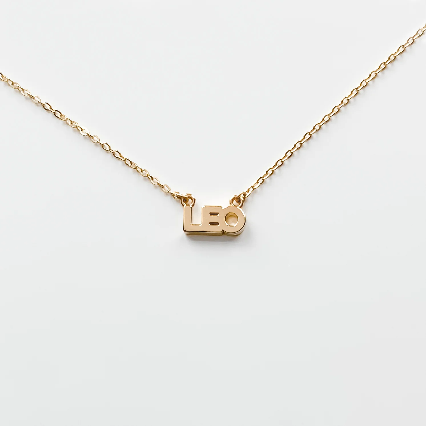 Zodiac Block Font Script Necklace - Image 7