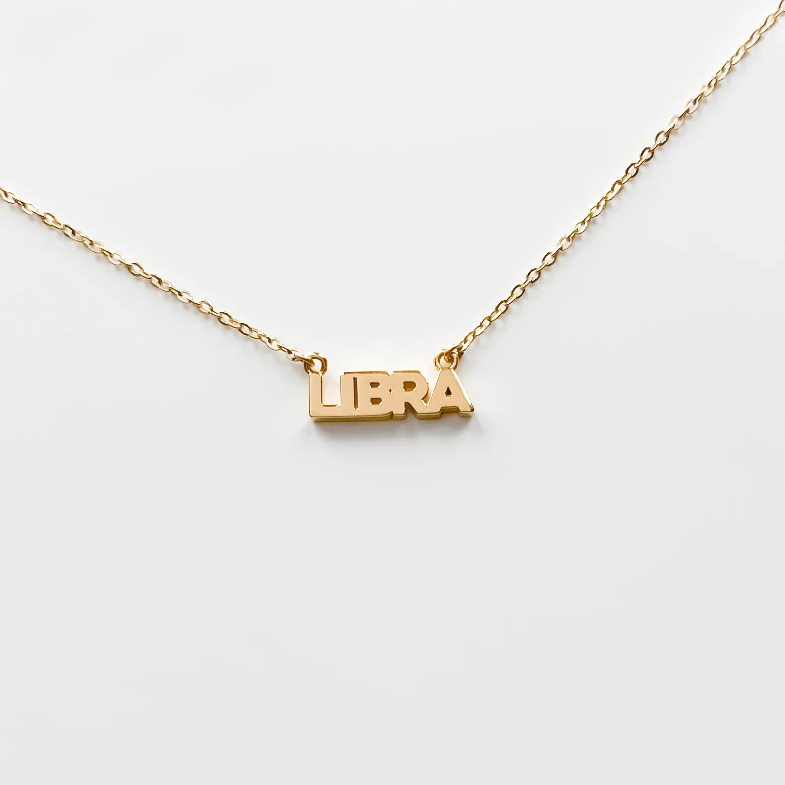 Zodiac Block Font Script Necklace - Image 8