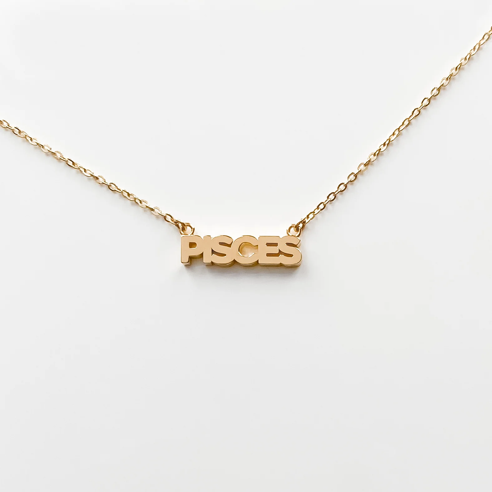 Zodiac Block Font Script Necklace - Image 9